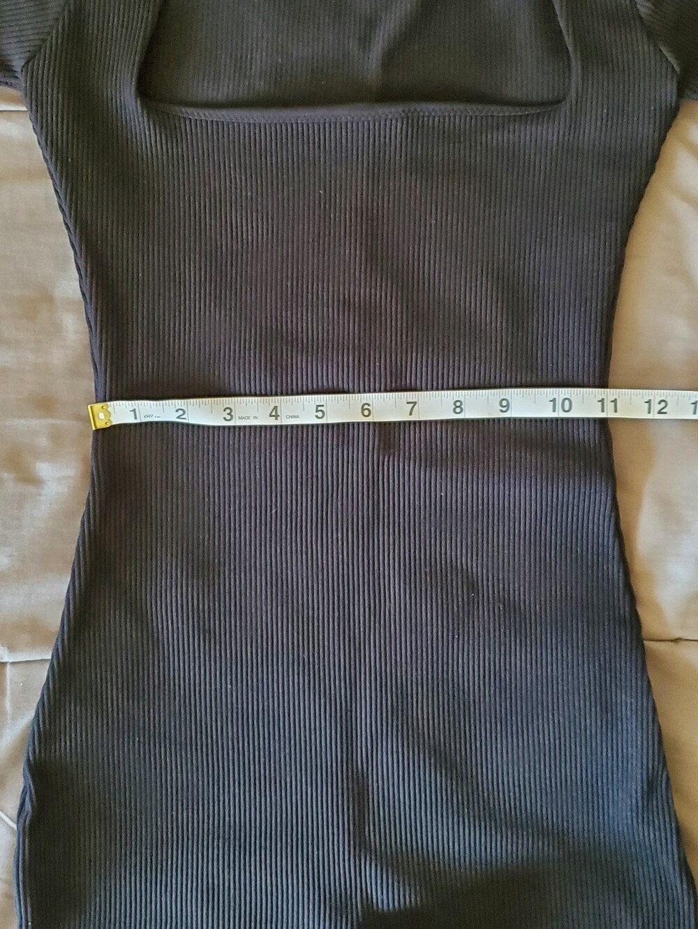 Ribbed Square-Neck Short Ribbed Romper - Picture 5 of 7